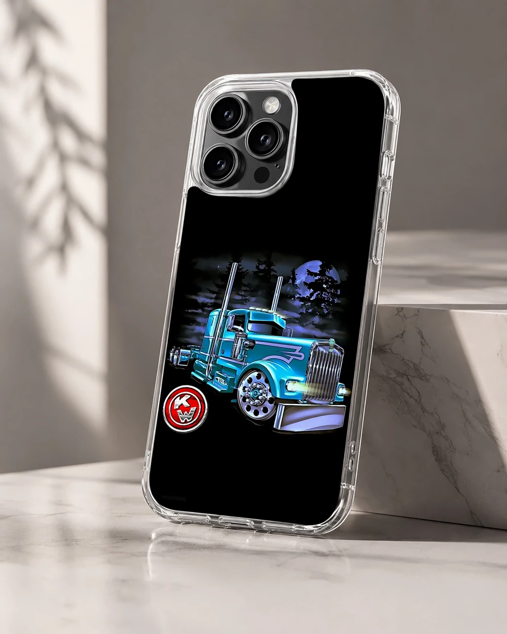 American Truck phone case with a bold digital illustration